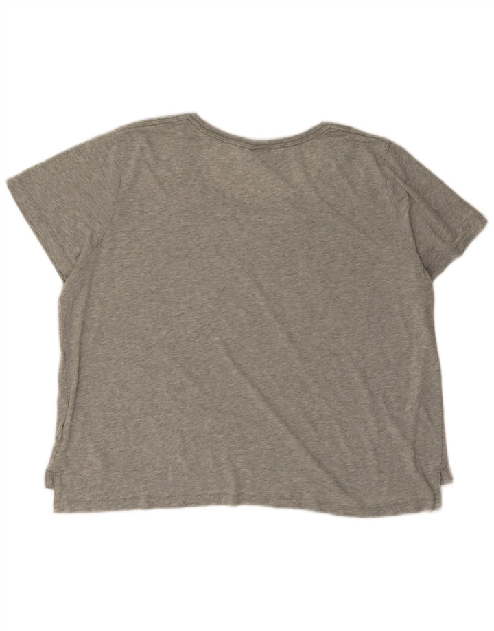 Camiseta Nike Feminina Oversized Graphic Top UK 16 Grande Cinza Flecked
