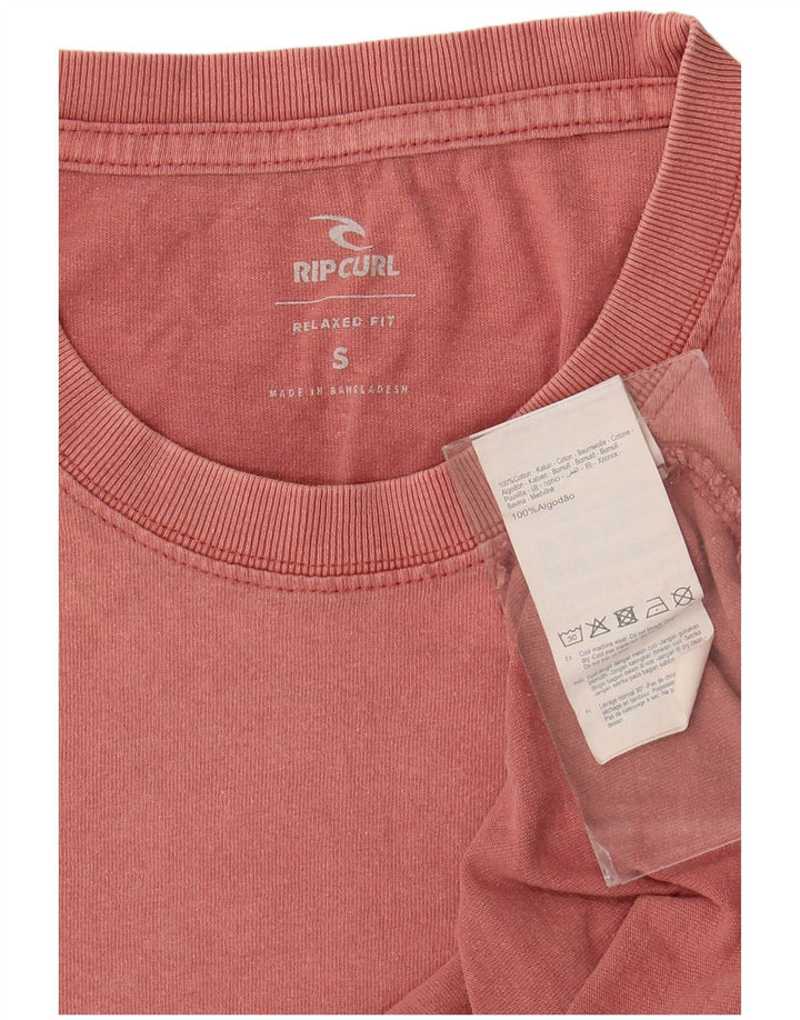 Rip Curl Camiseta Masculina Relaxed Fit Top Pequeno Algodão Rosa