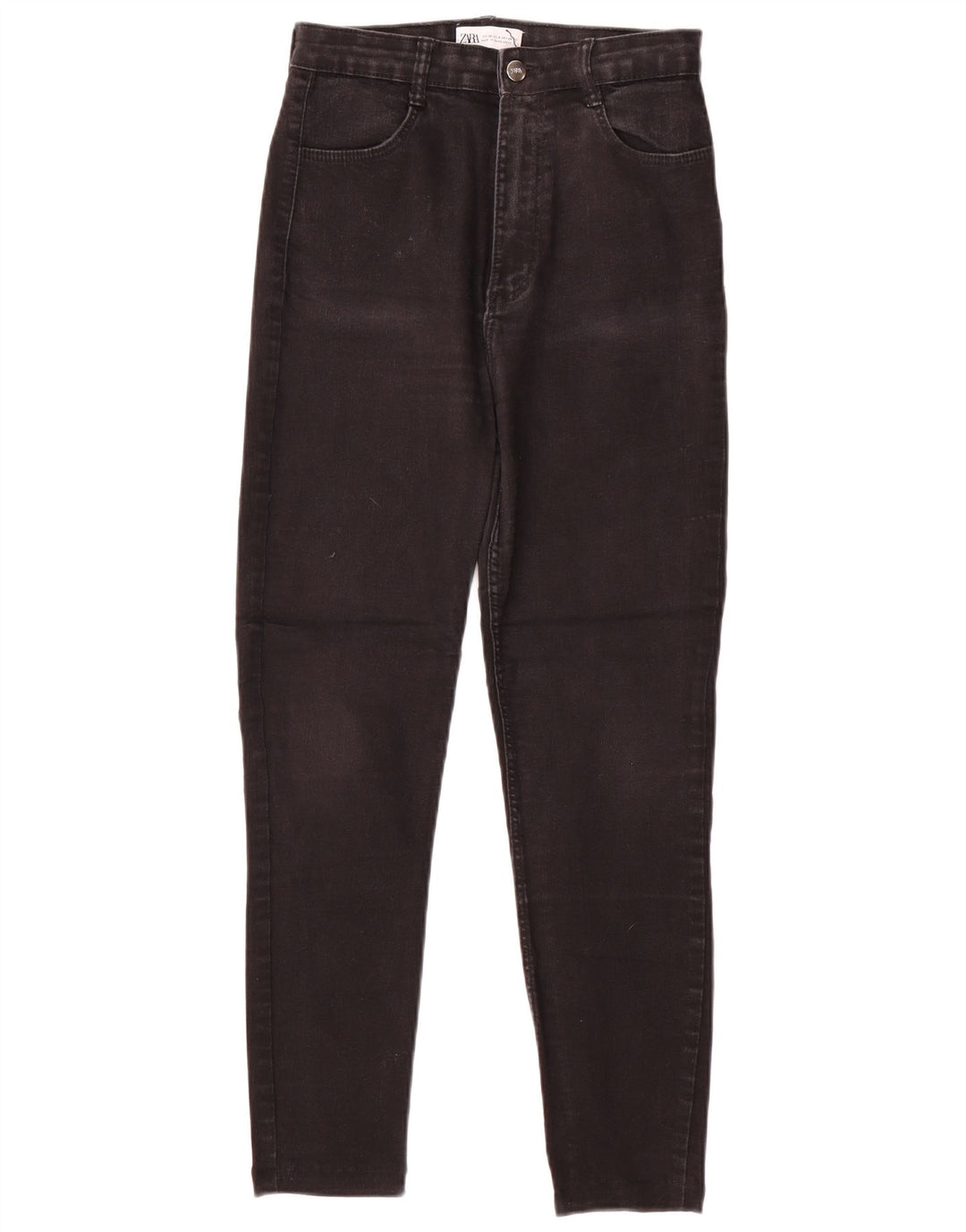 Zara Jeans Cônicos Femininos EU 38 Pequeno W28 L26 Preto