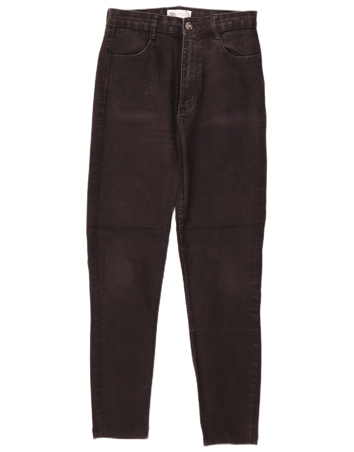 Zara Jeans Cônicos Femininos EU 38 Pequeno W28 L26 Preto
