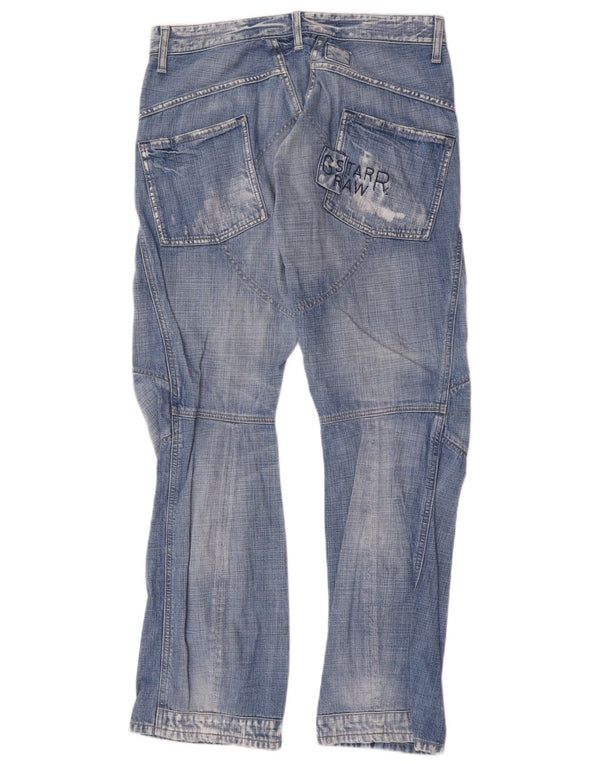 G-Star Mens Cargo Straight Jeans W34 L32 Azul Algodão
