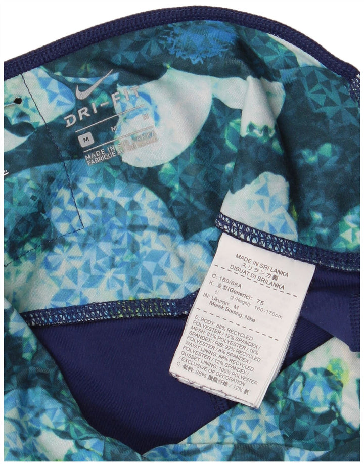 Nike Womens Dri Fit Capri Leggings UK 12 Médio Multicolorido Floral