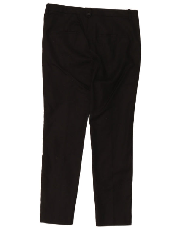 Zara Calça Chino Feminina Slim EU 38 Pequeno W28 L26 Algodão Preto