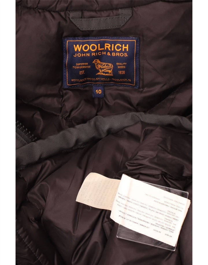 Casaco acolchoado com capuz para meninos WOOLRICH 9-10 anos algodão preto