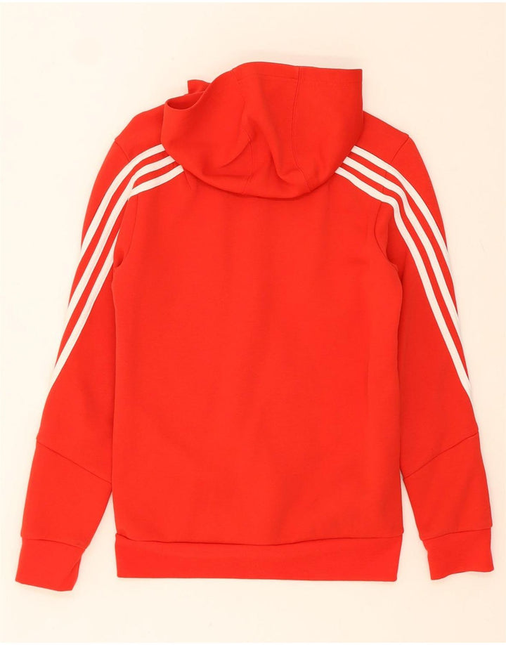 ADIDAS Boys Zip Hoodie Sweater 13-14 Years Red Cotton Vintage Adidas and Second-Hand Adidas from Messina Hembry 