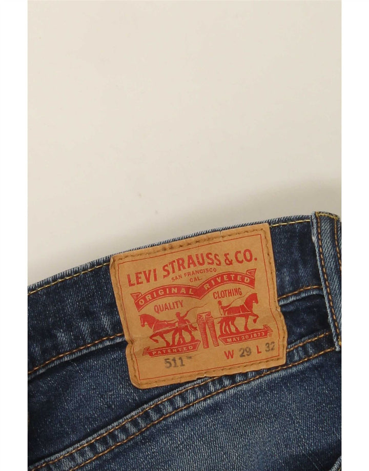 Calça Jeans Levis 511 Slim Masculina W29 L29 Azul Algodão