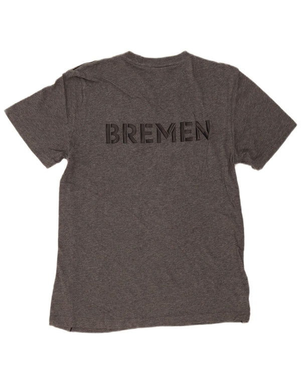 ADIDAS Camiseta masculina gráfica top pequeno algodão cinza