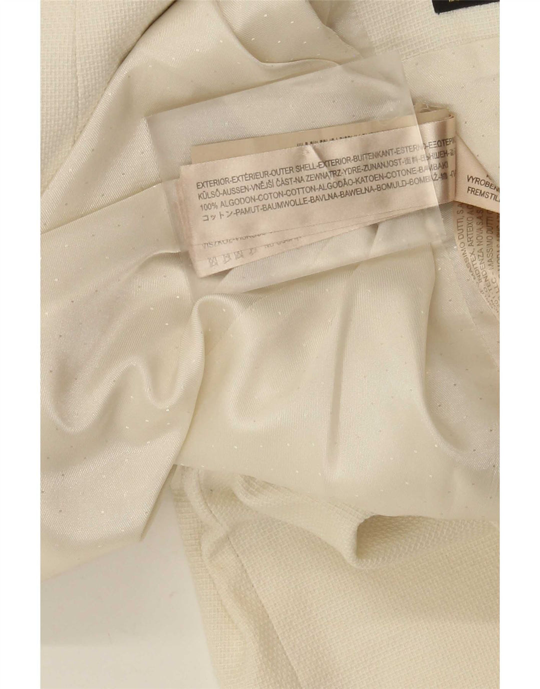 Jaqueta blazer feminina Massimo Dutti com 1 botão EU 40 médio off white algodão