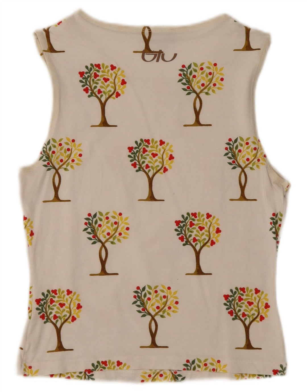 Top colete feminino Byblos com estampa gráfica UK 12 médio branco floral