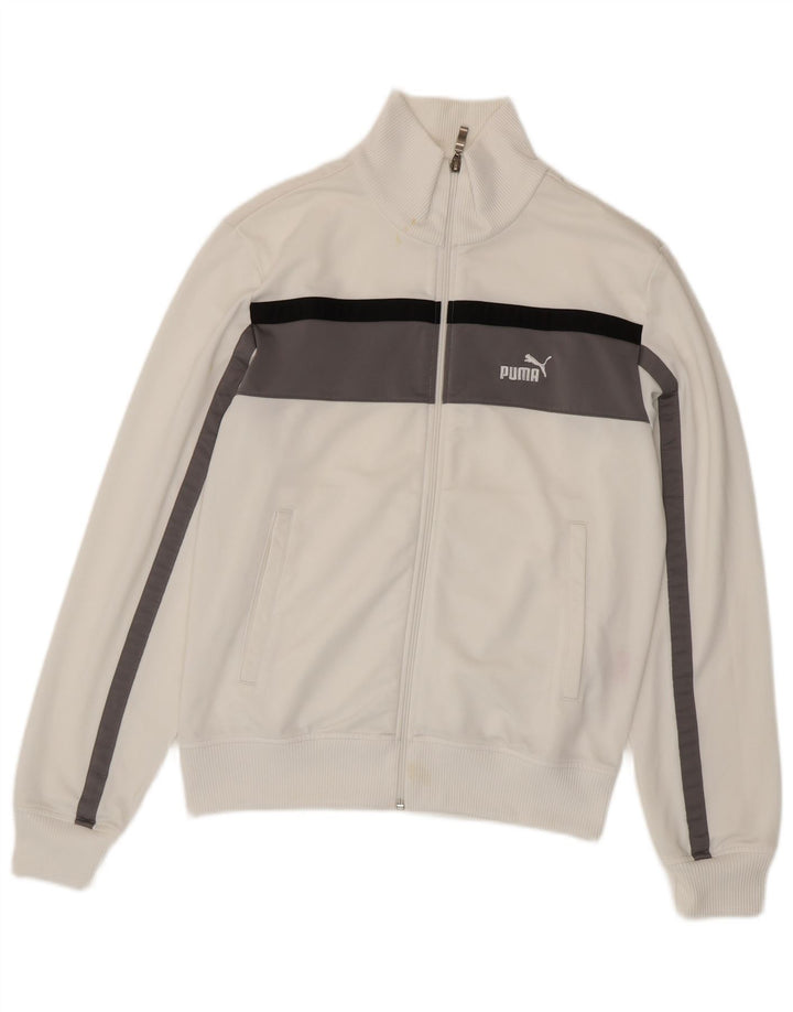 Puma Mens Tracksuit Top Jacket Médio Branco Colourblock Poliéster