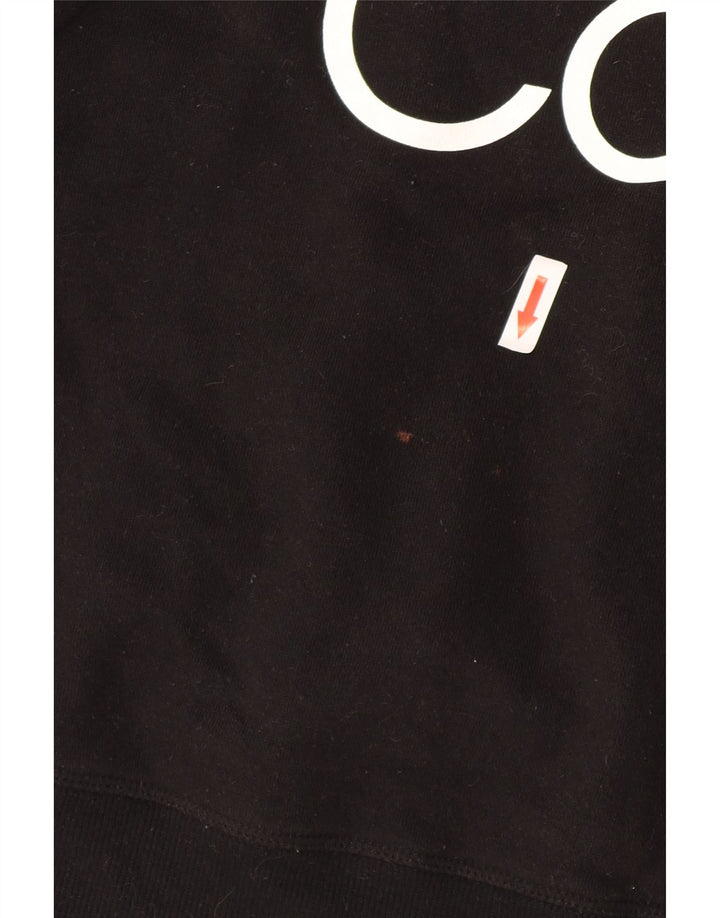 Moletom feminino Calvin Klein Crop Graphic Jumper UK 12 Médio Preto