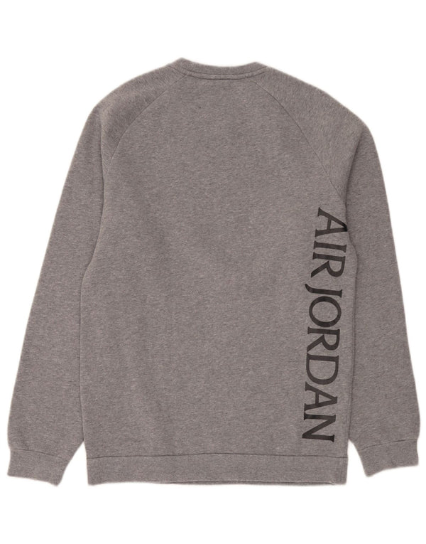 Jordan moletom gráfico masculino jumper pequeno algodão manchado cinza