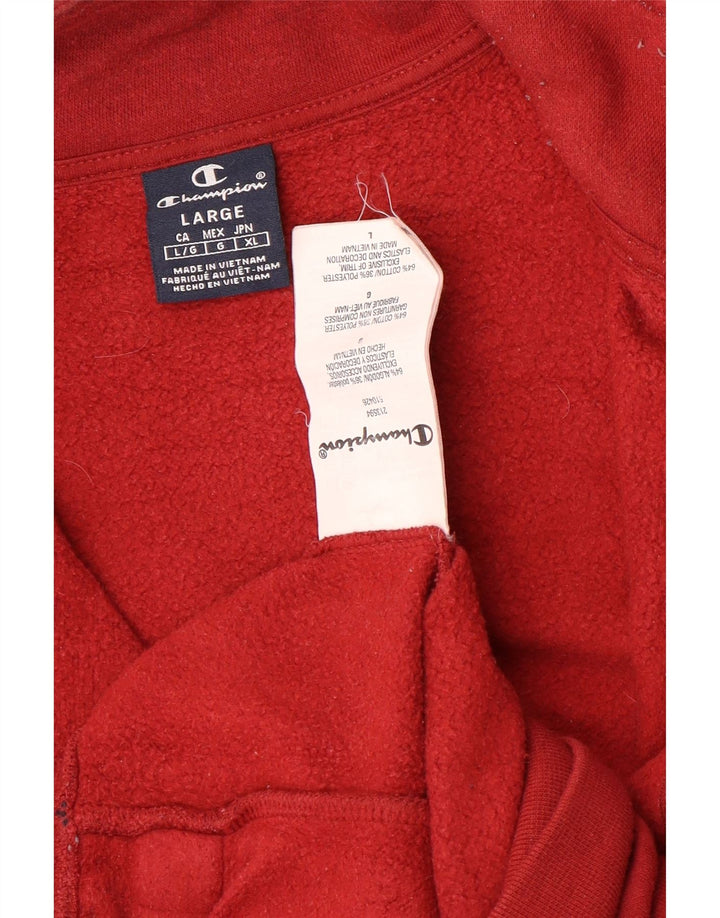 Jaqueta masculina Champion de agasalho grande de algodão vermelho