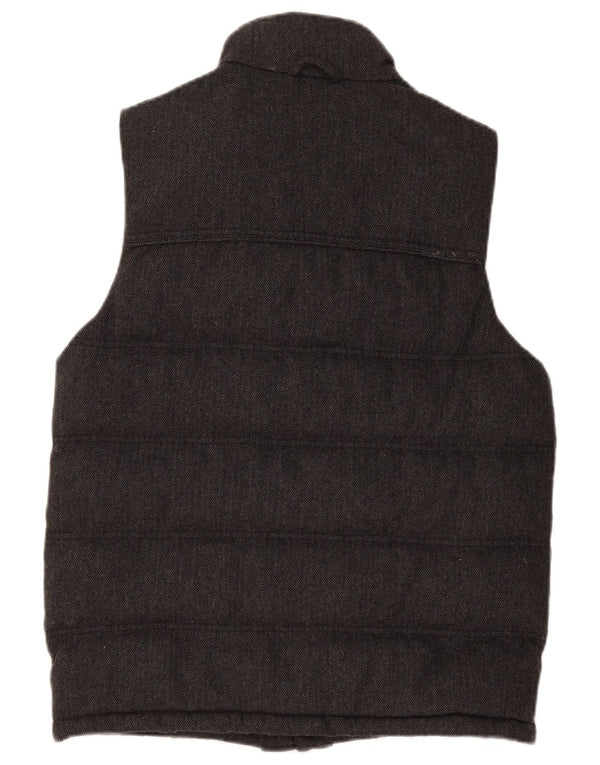 Colete acolchoado masculino Tommy Hilfiger UK 34 XS cinza espinha de peixe