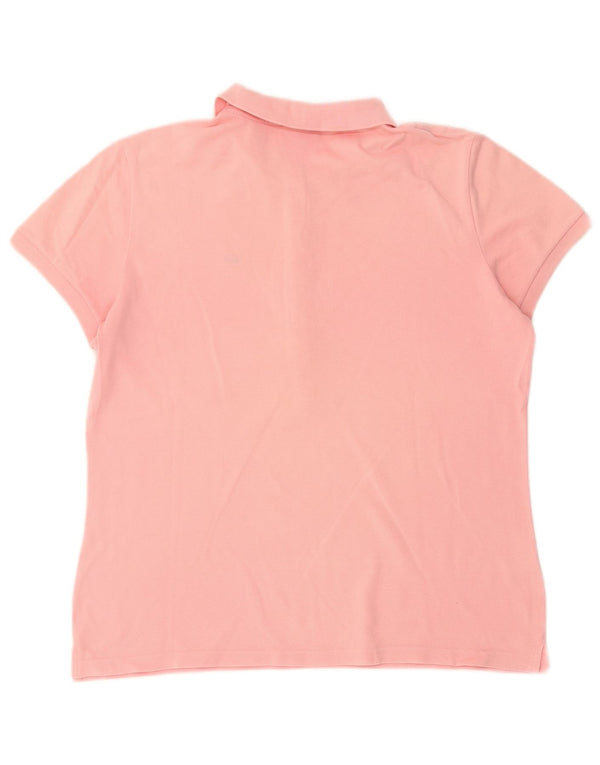 Camisa polo feminina Lacoste tamanho 48 XL algodão rosa