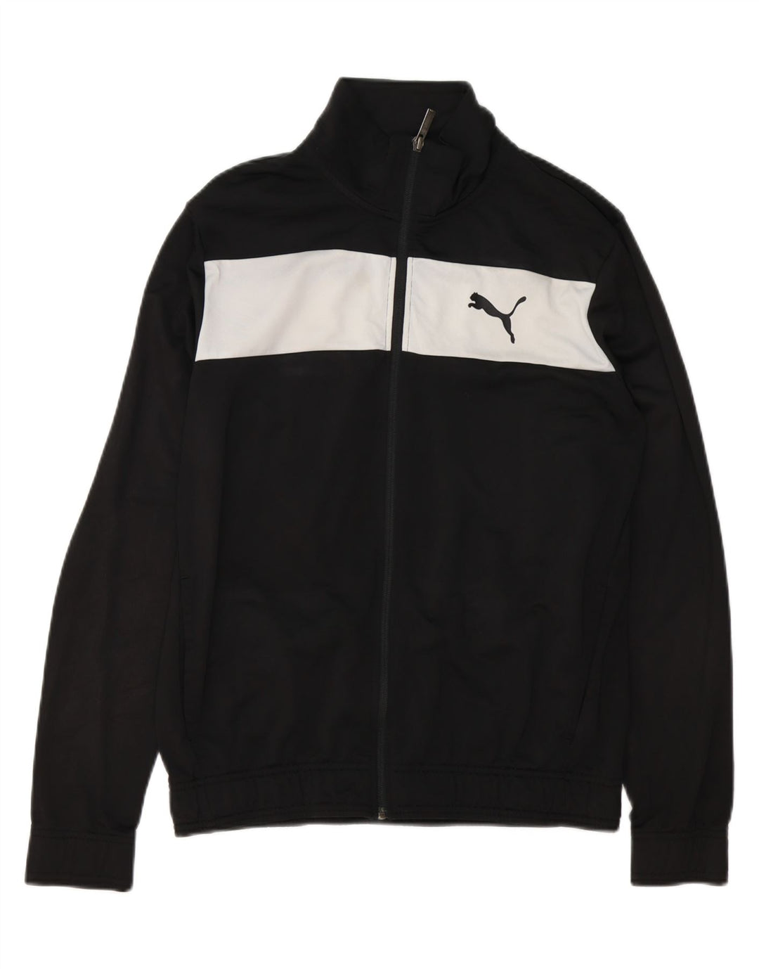 PUMA Mens Tracksuit Top Jacket Médio Preto Colourblock Poliéster