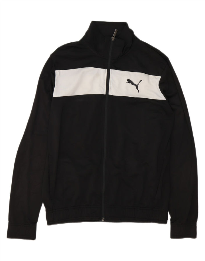 PUMA Mens Tracksuit Top Jacket Médio Preto Colourblock Poliéster