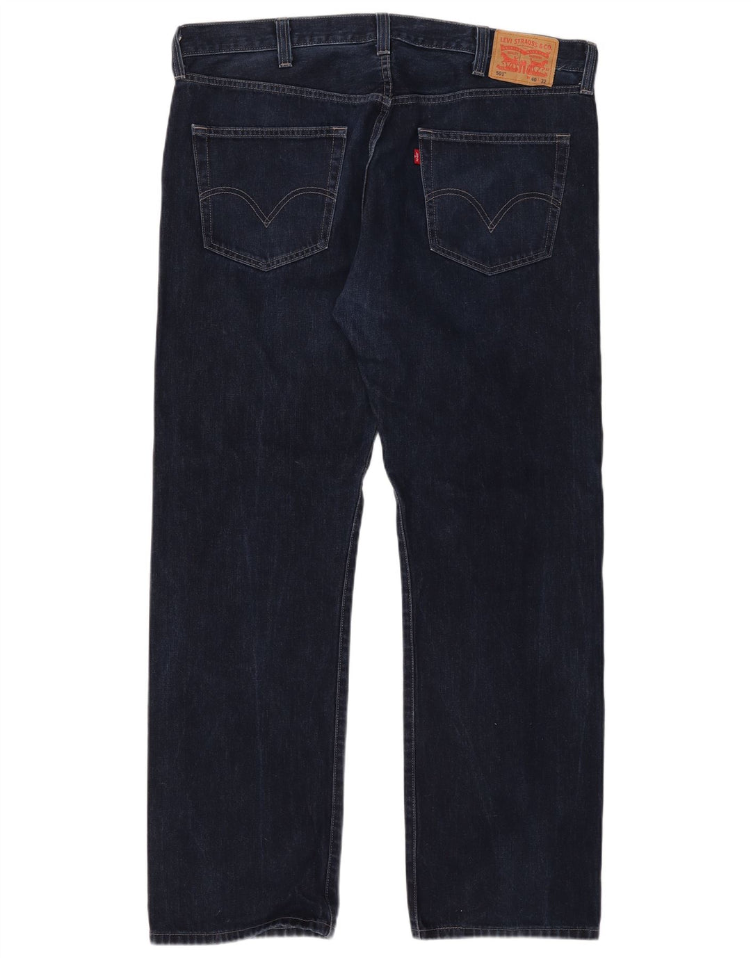 Levi's Masculino 501 Straight Jeans W40 L32 Azul Marinho Algodão