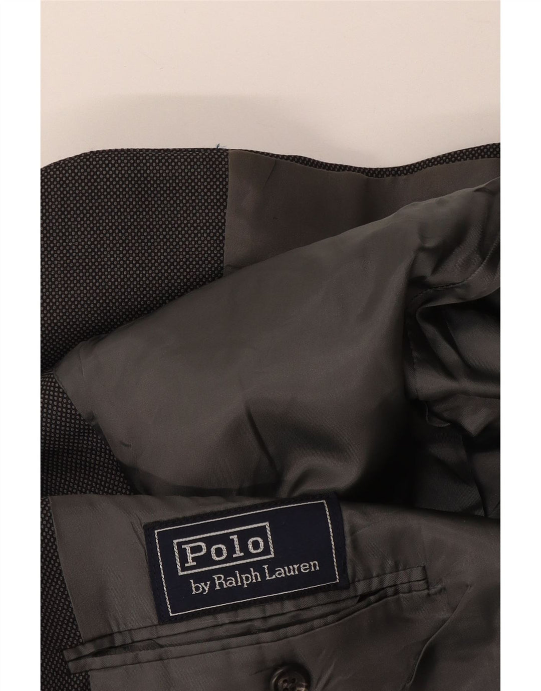 Jaqueta Blazer Masculina Polo Ralph Lauren com 2 Botões Reino Unido 40 Grande Azul Marinho Manchado