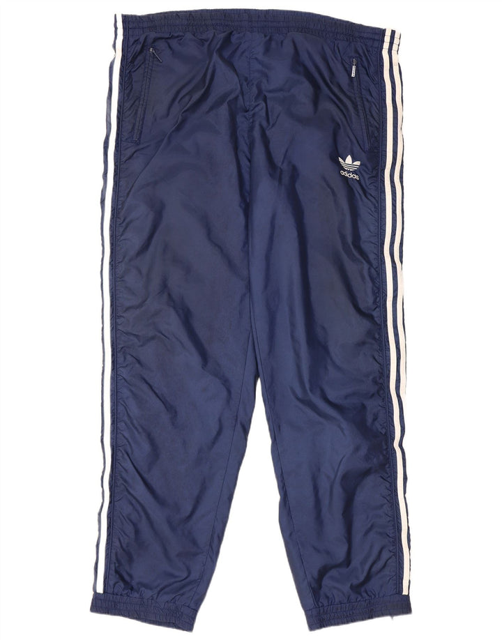 Calça de treino masculina Adidas UK 40 médio azul marinho poliamida
