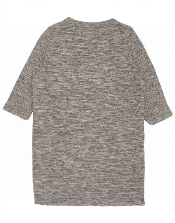 Vestido feminino Marks & Spencer manga 3/4 Shift UK 20 2XL cinza manchado