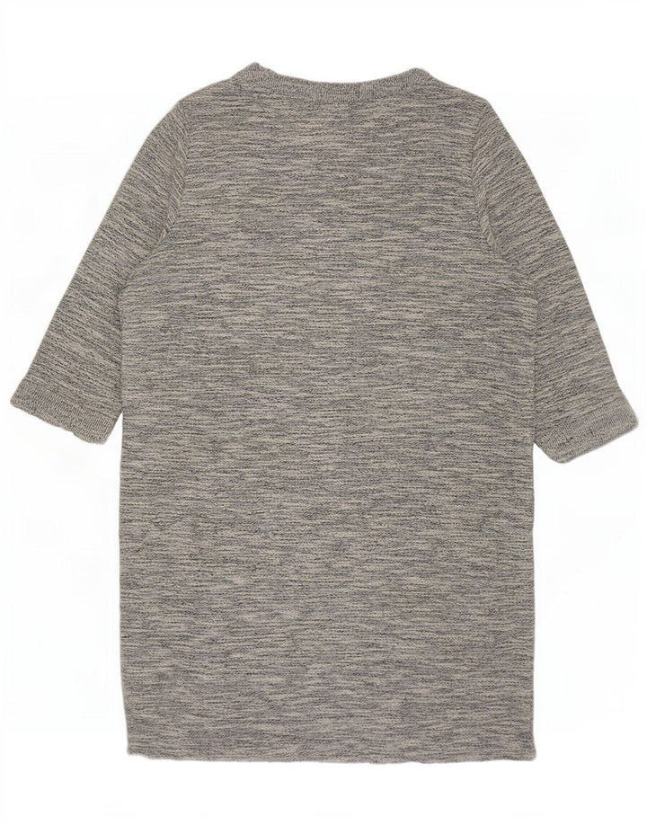 Vestido feminino Marks & Spencer manga 3/4 Shift UK 20 2XL cinza manchado