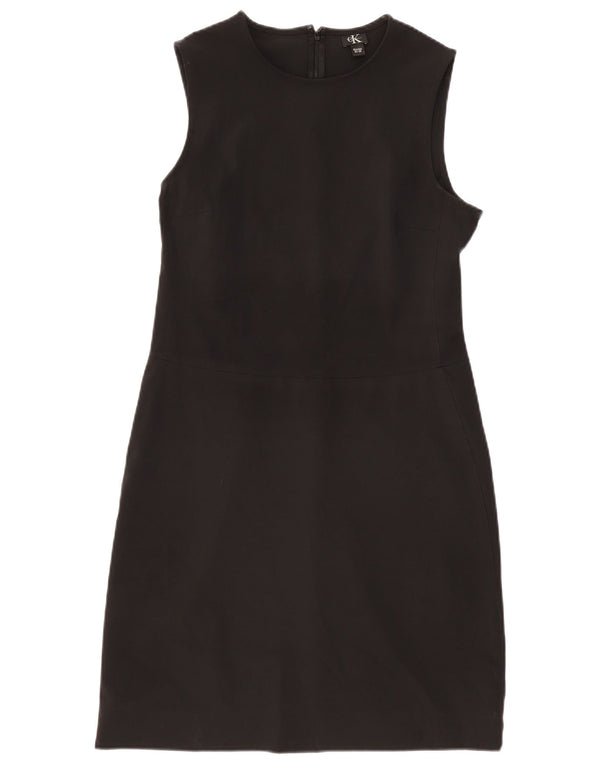 CALVIN KLEIN Vestido feminino sem mangas com bainha US 10 grande preto