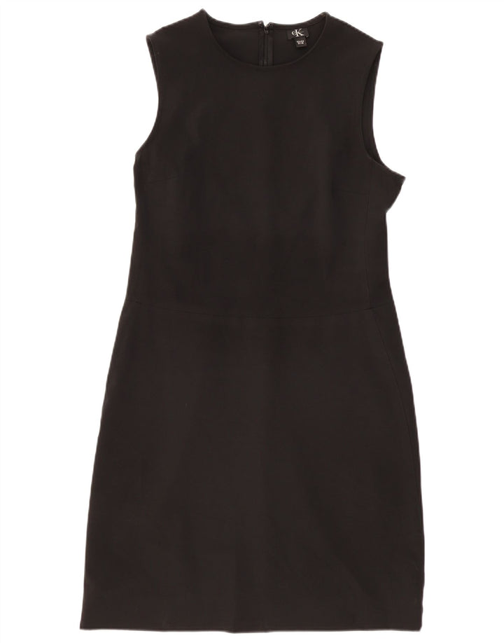 CALVIN KLEIN Vestido feminino sem mangas com bainha US 10 grande preto