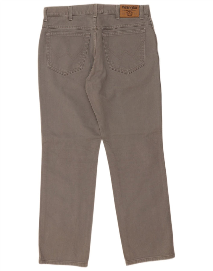 Calça jeans Wrangler masculina regular fit reta W34 L30 algodão cinza