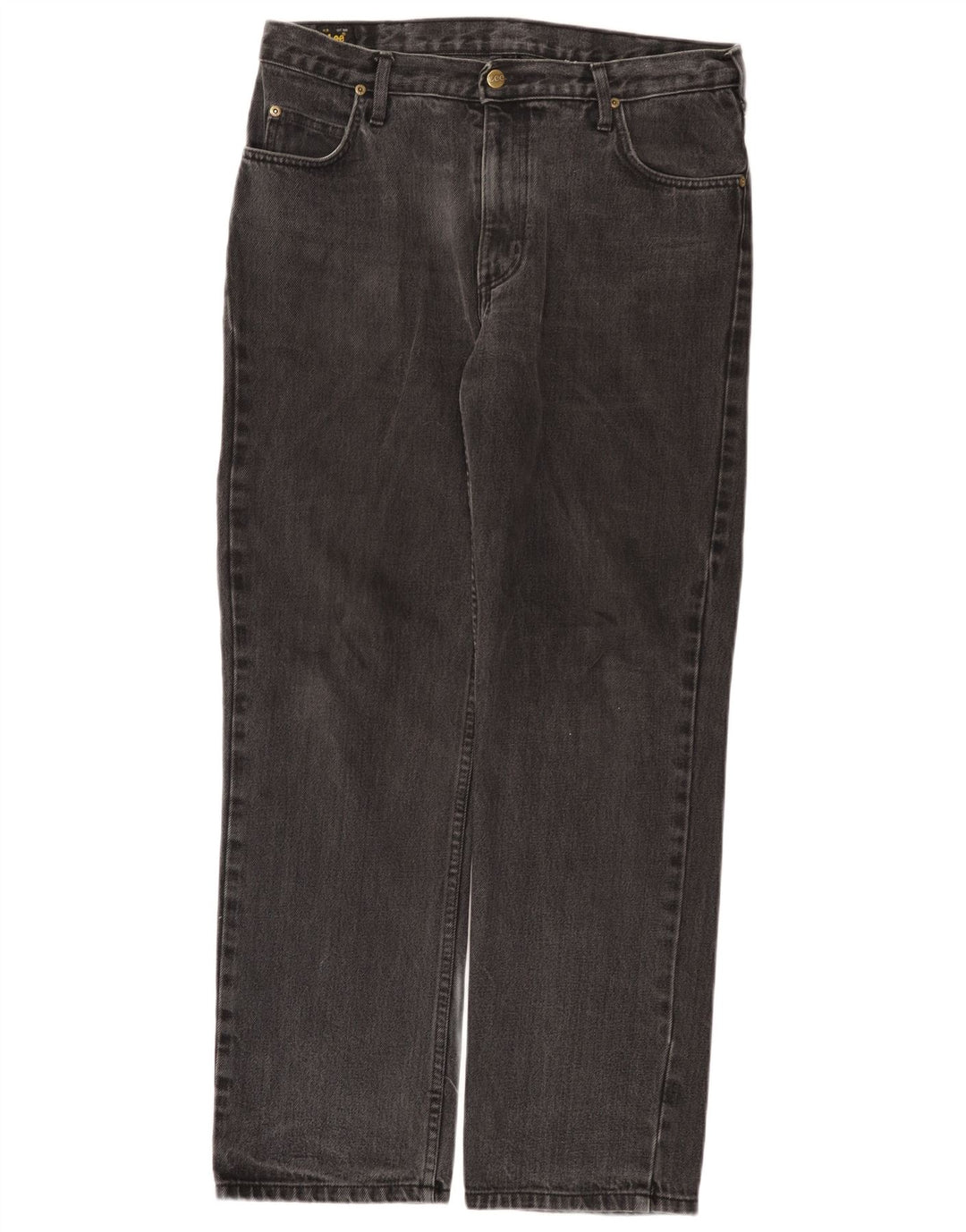 Lee Mens Brooklyn Straight Jeans W34 L30 Algodão Cinza