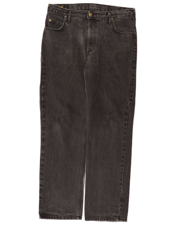 Lee Mens Brooklyn Straight Jeans W34 L30 Algodão Cinza