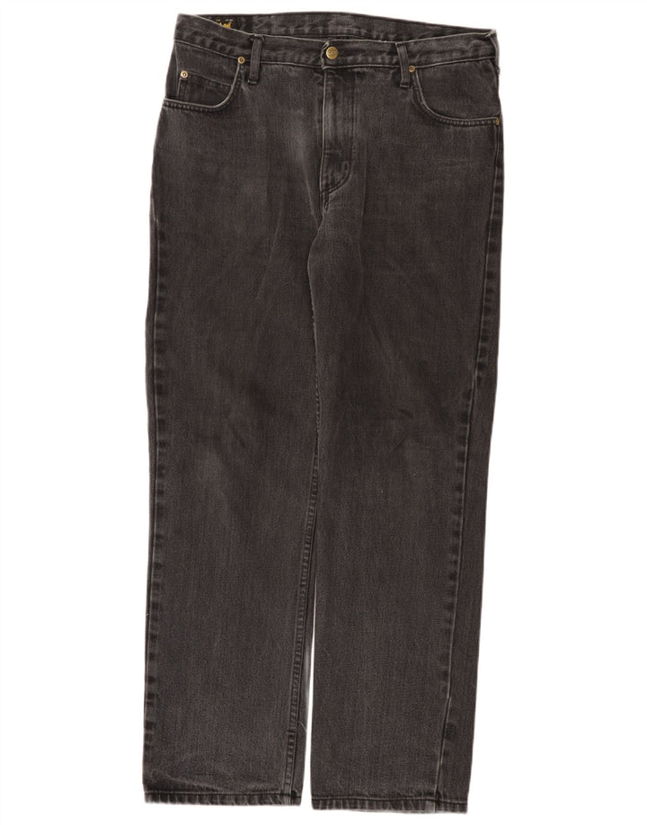 Lee Mens Brooklyn Straight Jeans W34 L30 Algodão Cinza