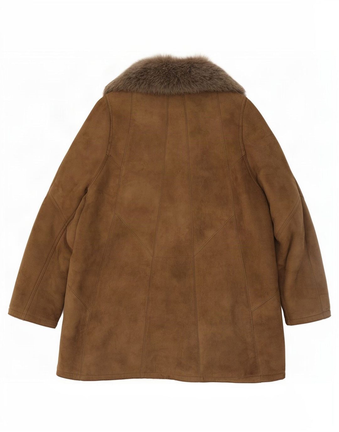 Jaqueta feminina vintage Shearling EU 46 XL marrom
