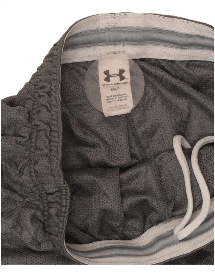 Shorts esportivos femininos UNDER ARMOUR UK 10 poliéster cinza pequeno