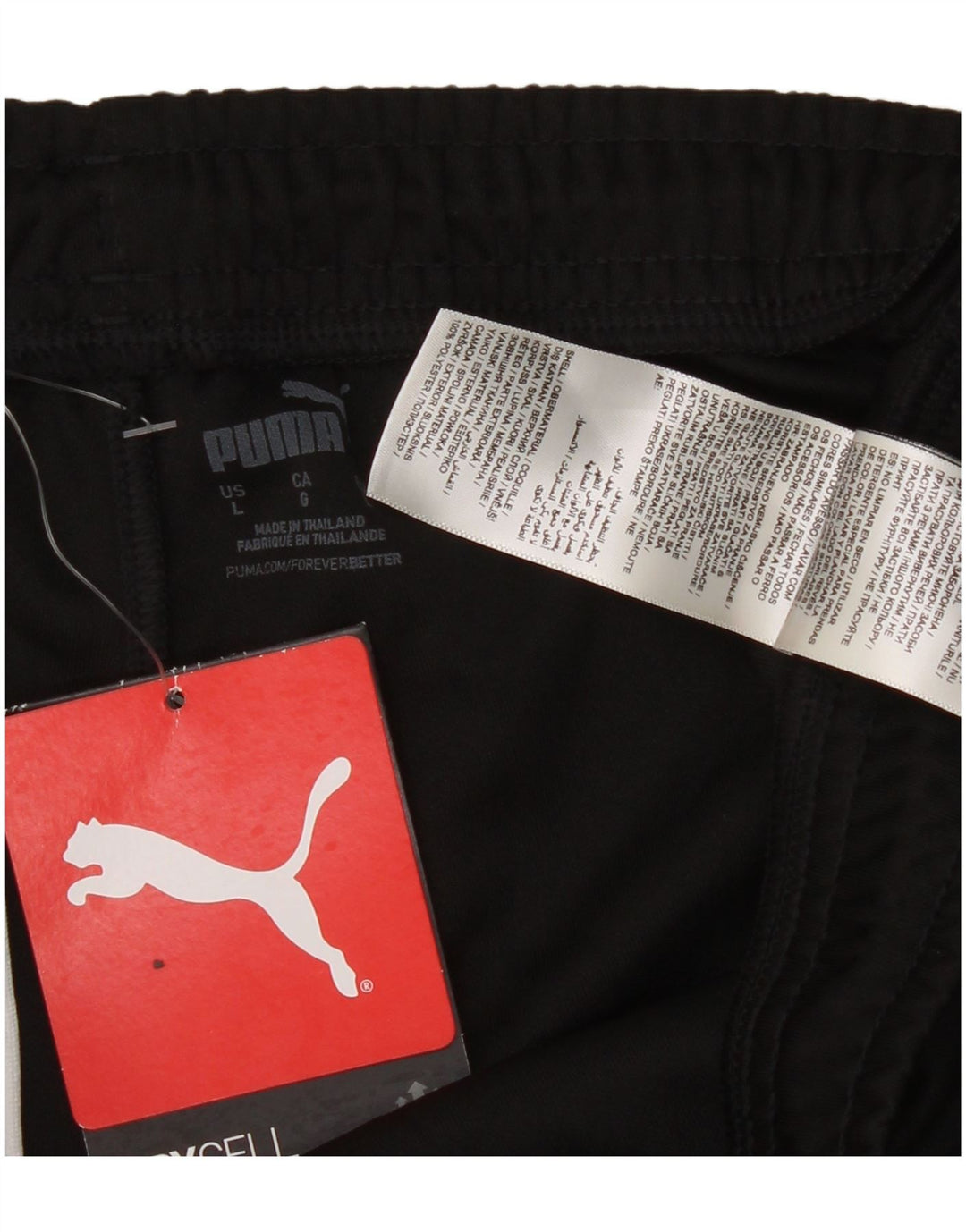 Calça de treino masculina Puma Joggers grande poliéster preto