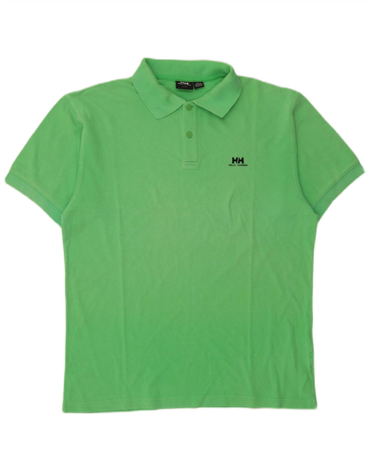 Camisa polo masculina Helly Hansen grande algodão verde