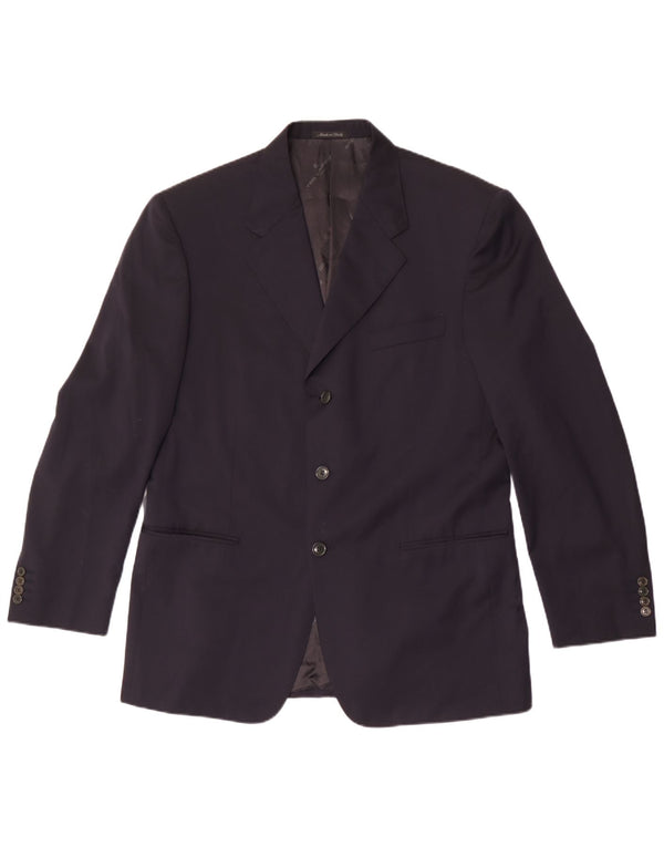 Jaqueta Blazer Masculina Cerruti 1881 com 3 Botões IT 52 XL Azul Marinho Lã