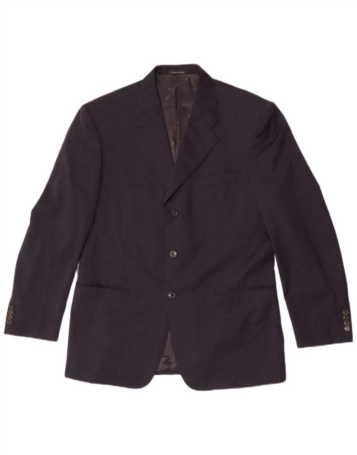 Jaqueta Blazer Masculina Cerruti 1881 com 3 Botões IT 52 XL Azul Marinho Lã