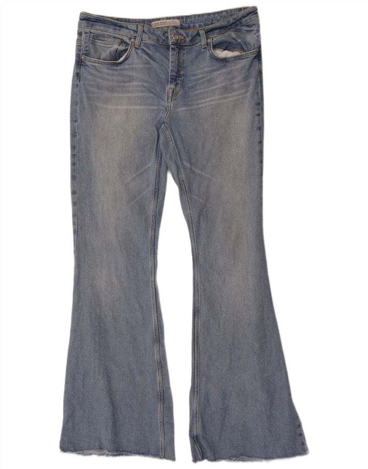 Zara Calça jeans feminina larga EU 42 Grande W32 L34 Azul