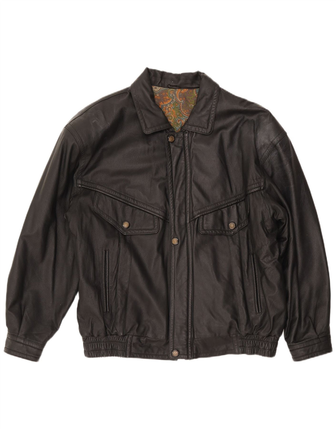 Jaqueta de couro masculina CANDA UK 44 2XL couro preto