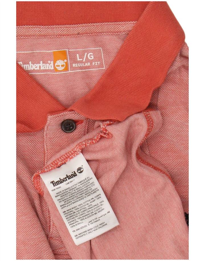 Camisa polo masculina Timberland Regular Fit grande algodão rosa
