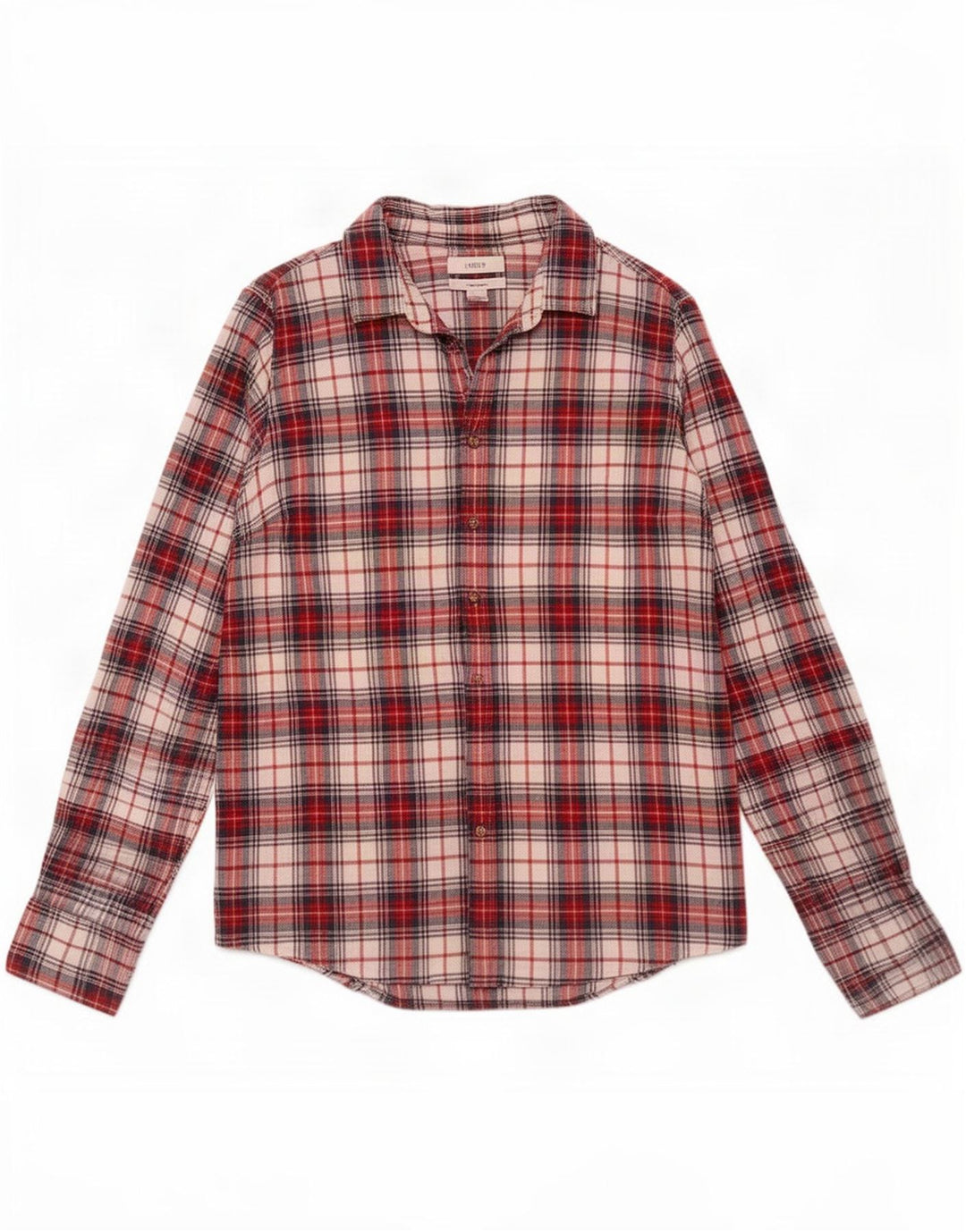Camisa feminina de flanela J. Crew US 4 pequena xadrez vermelha