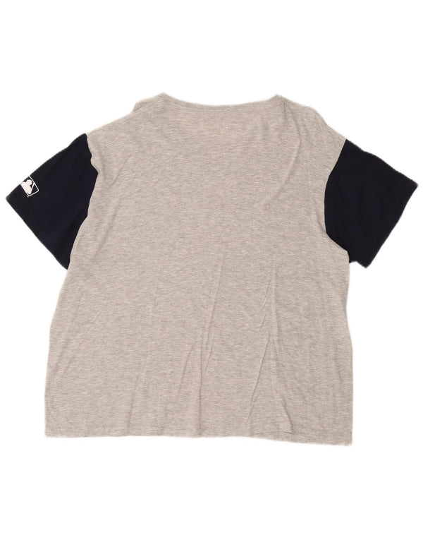 Genuine Merchandise Mens Graphic T-Shirt Top Large Grey Colourblock Cotton