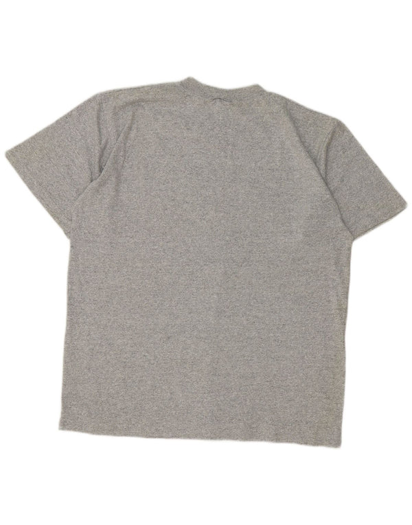 Camiseta masculina Champion grande algodão manchado cinza