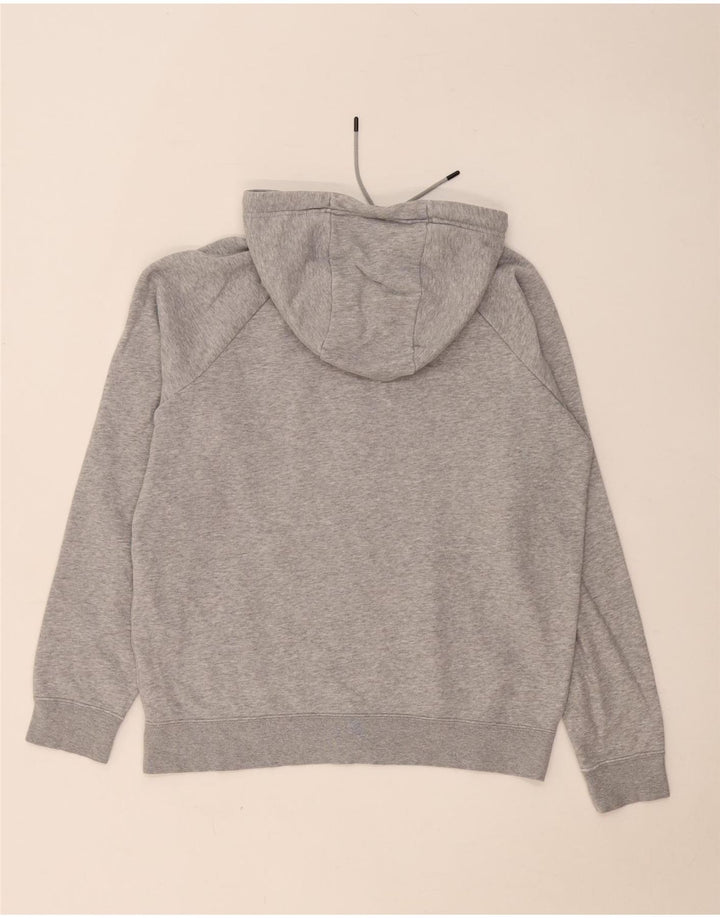 Suéter Nike masculino com capuz e zíper cinza médio manchado