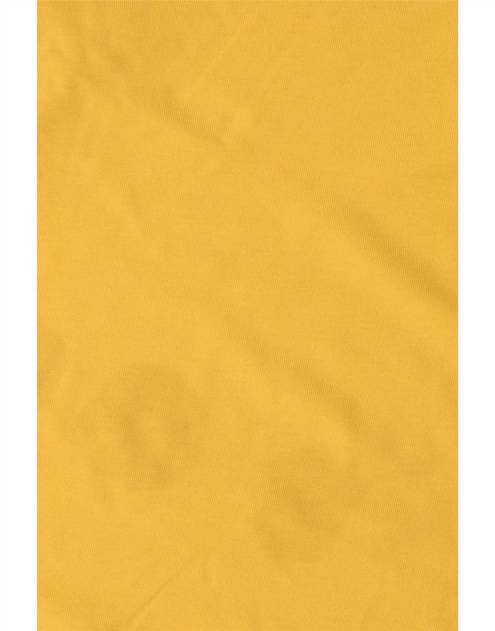 Nautica Mens Graphic Top Manga Longa Pequeno Algodão Amarelo