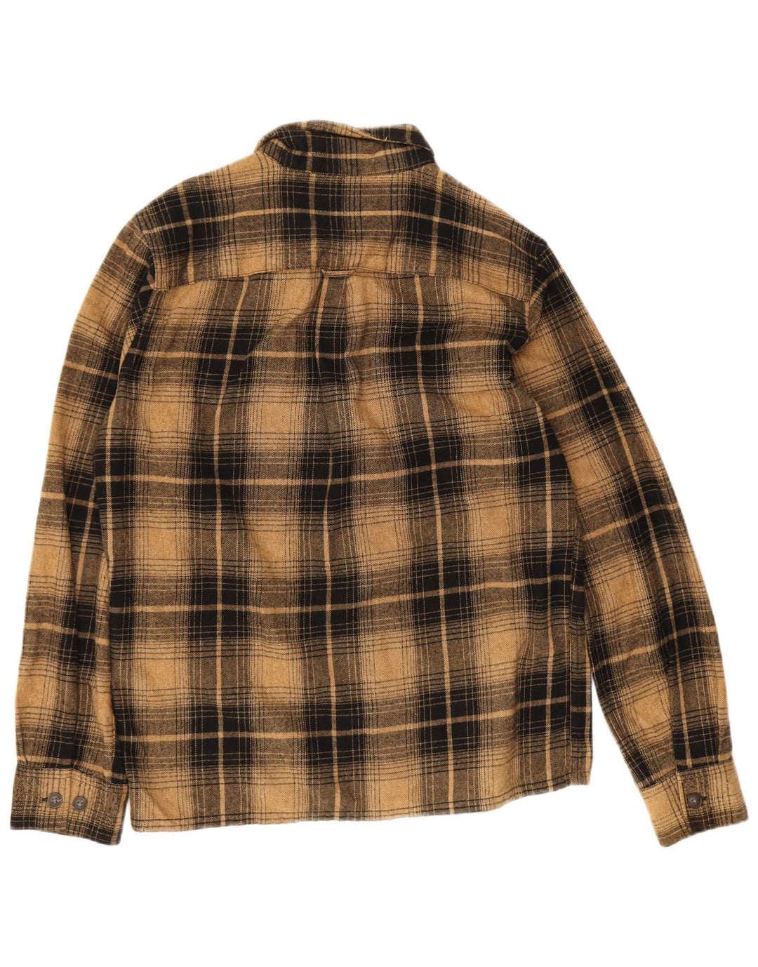 Camisa masculina de flanela Jack & Jones de algodão xadrez marrom médio