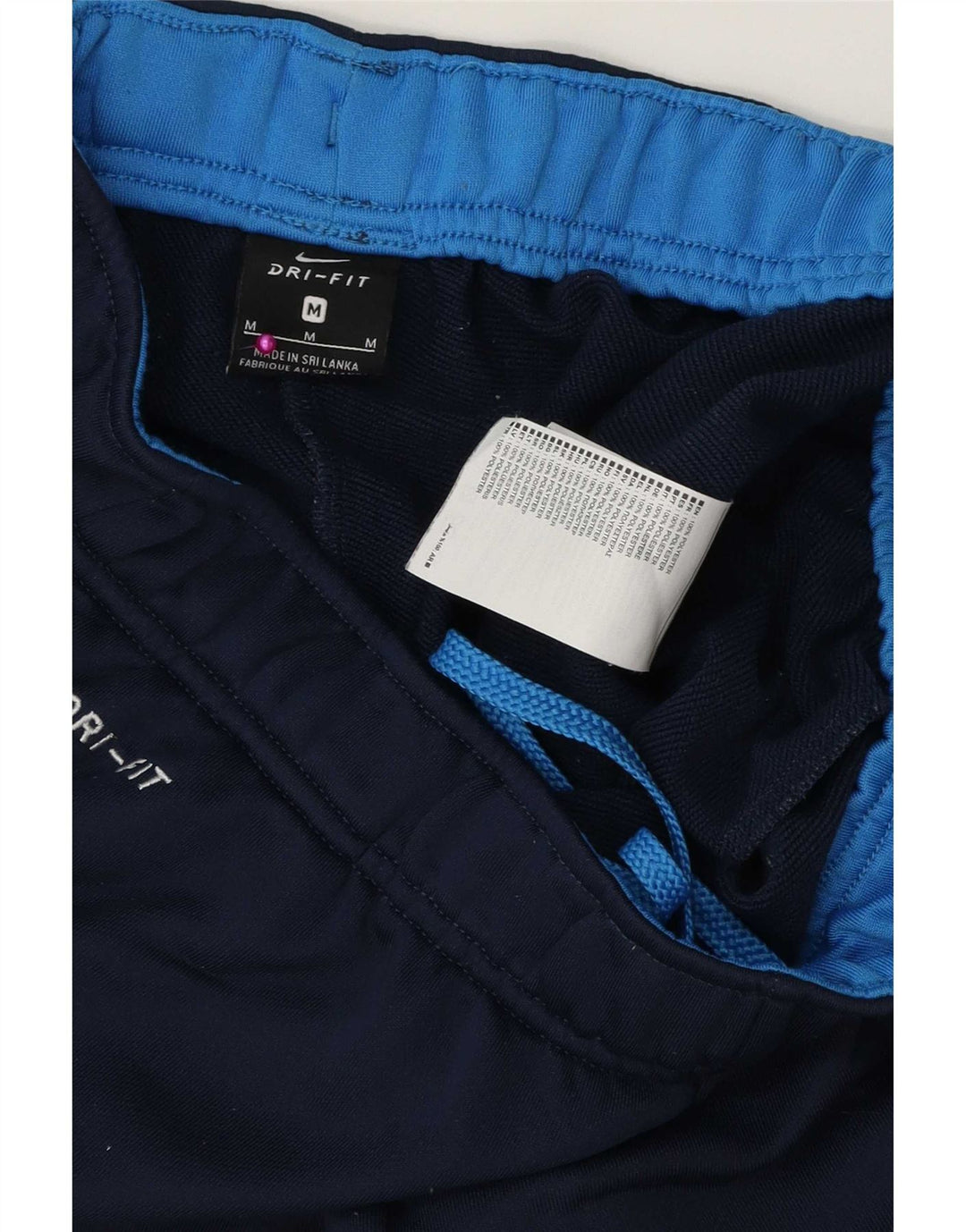 Calça de treino masculina Nike Dri Fit médio azul marinho poliéster