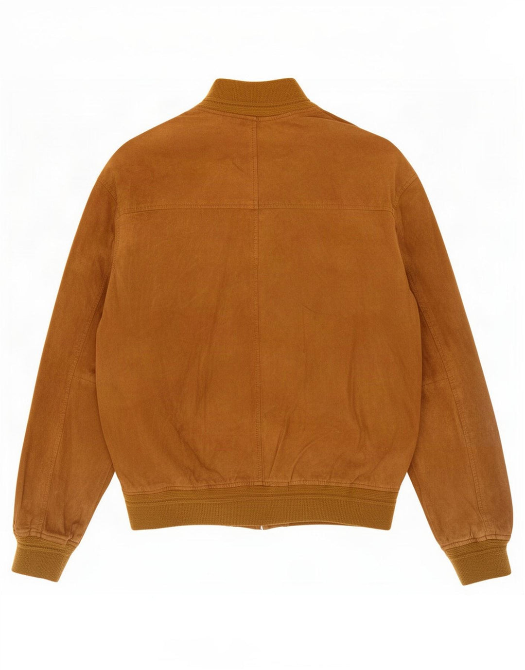 Jaqueta bomber masculina vintage de camurça IT 50 couro bege grande