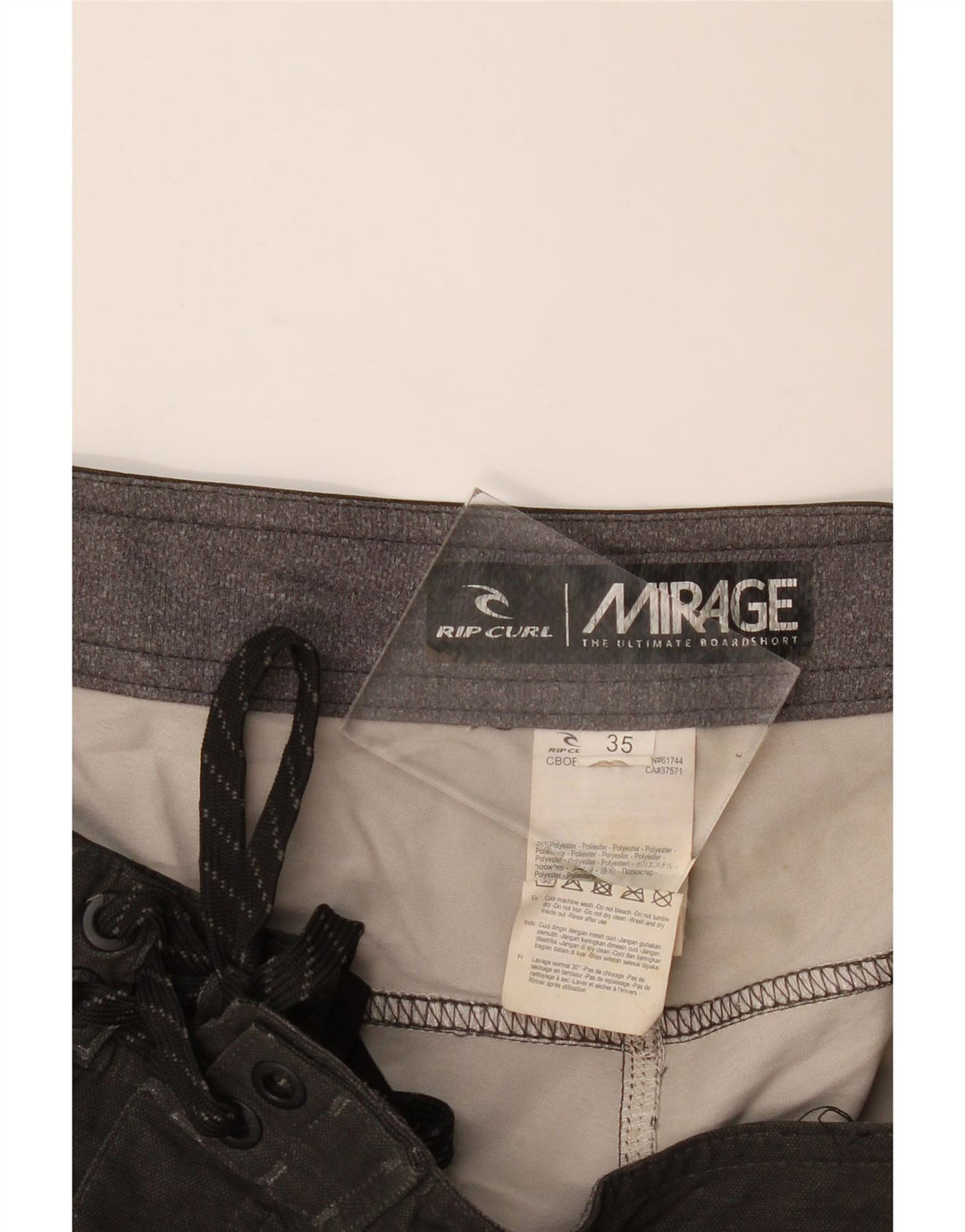 Shorts de natação masculino RIP CURL grande poliéster cinza Colourblock